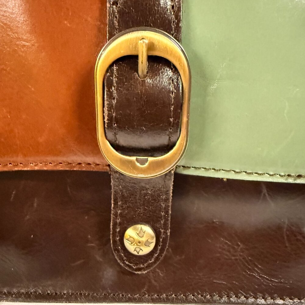 Patricia Nash Amara Top Handle Leather Crossbody Colorblock - Picture 4 of 11